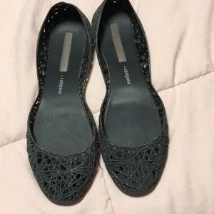 Melissa + Campana Black Flat Shoes. Size 10